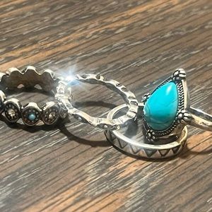 Turquoise Ring Jewelry lot